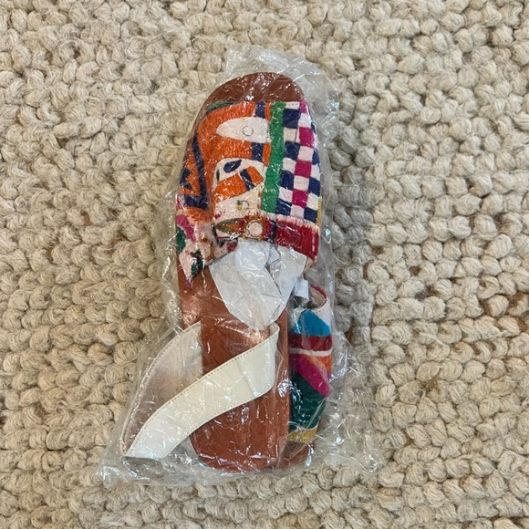 NIB MOMO New York x Anthropologie Dessa Embroidered Sling Back Leather Sandals - Picture 13 of 16
